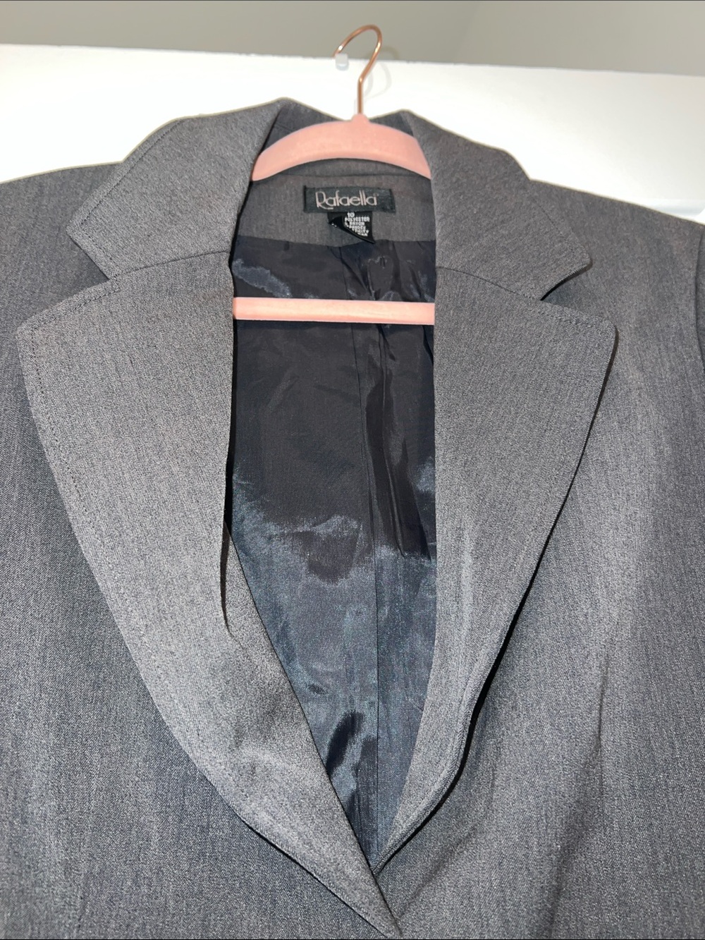 Rafaella Dark Gray Tailored Single-Button Blazer - Picture 8 of 16